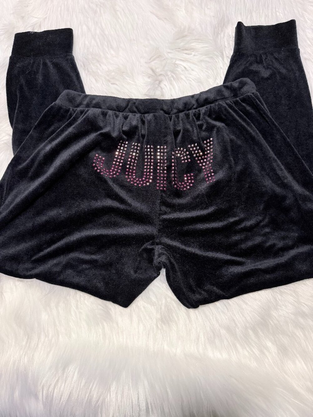 Juicy Couture OG Big Bling Velour Track Pants - XL (Petite/Altered Fit)